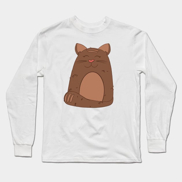 Cat Floof Variant Long Sleeve T-Shirt by anniekinarts